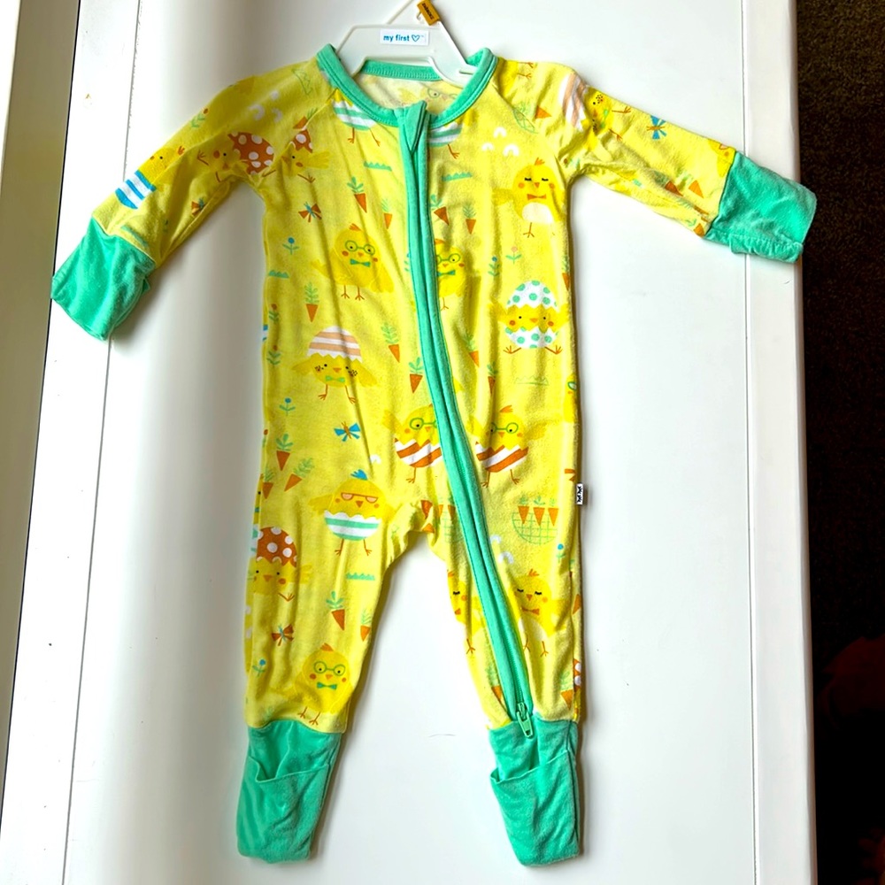Gently used Easter print Little Sleepies. Newborn size
